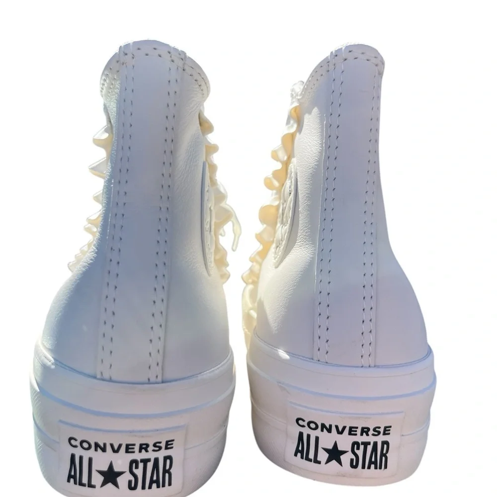 Converse Chuck Taylor All Star‎ Lift High Top Vintage White Ruffle 9.5 - Picture 2 of 5